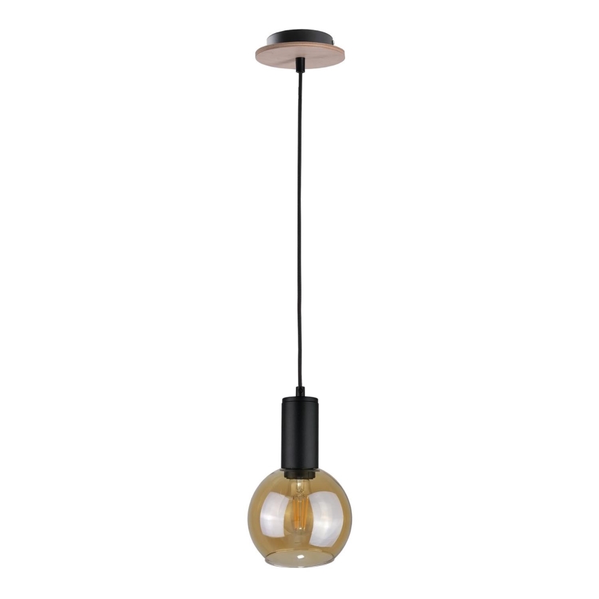 Candelabro suspenso JANTAR WOOD 1xE27/60W/230V