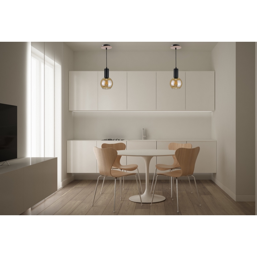 Candelabro suspenso JANTAR WOOD 1xE27/60W/230V