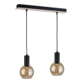 Candelabro suspenso JANTAR WOOD 2xE27/60W/230V
