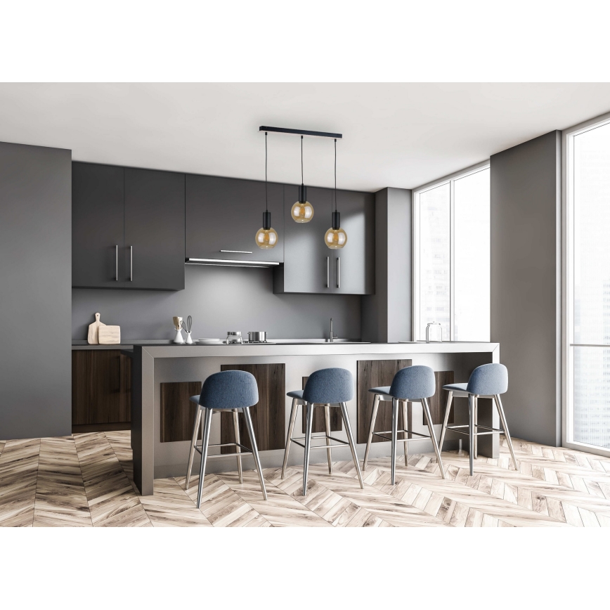 Candelabro suspenso JANTAR WOOD 3xE27/60W/230V