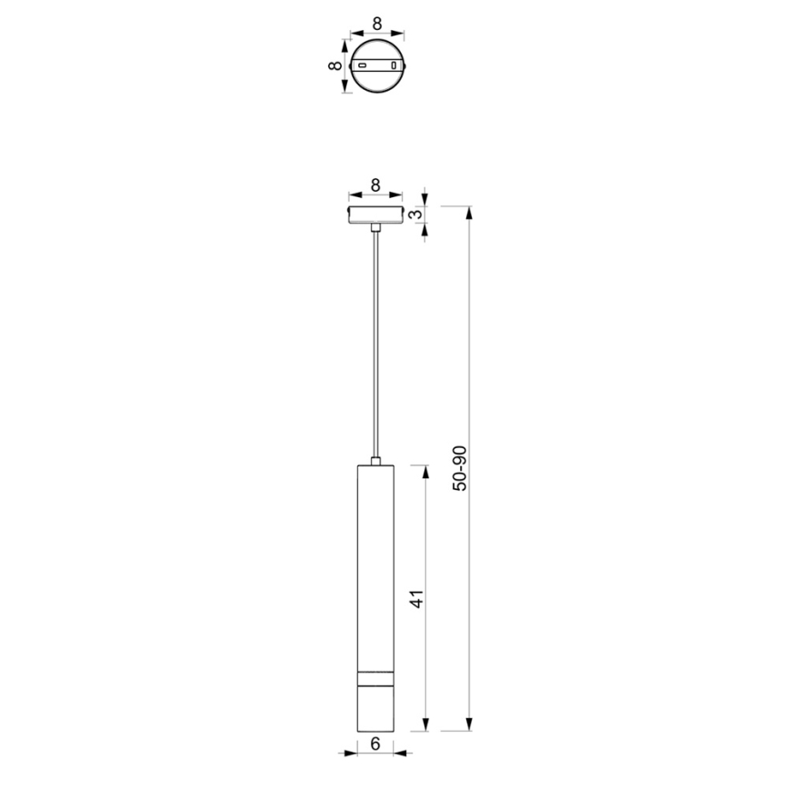 Candelabro suspenso JOKER 1xGU10/25W/230V verde