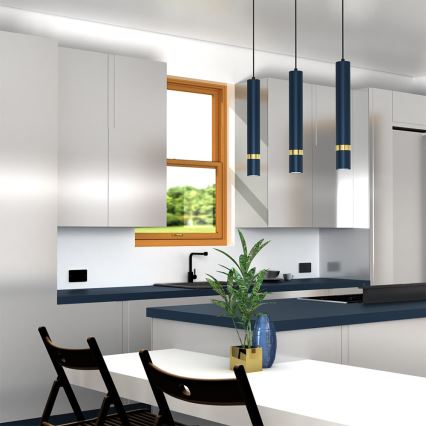 Candelabro suspenso JOKER 3xGU10/25W/230V azul