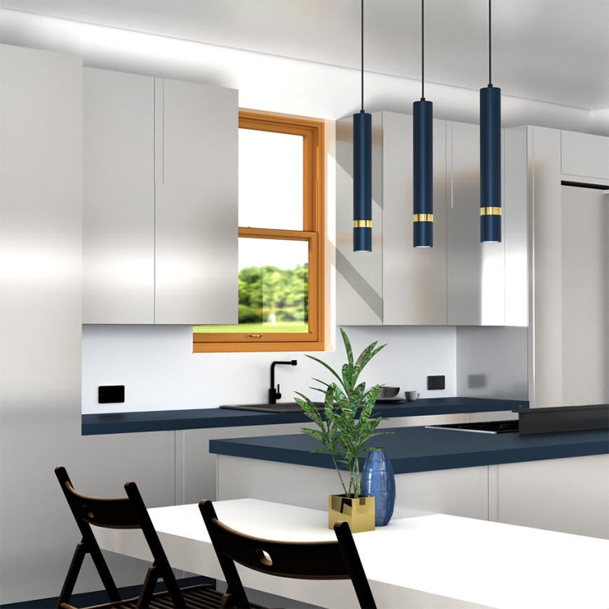 Candelabro suspenso JOKER 3xGU10/25W/230V azul