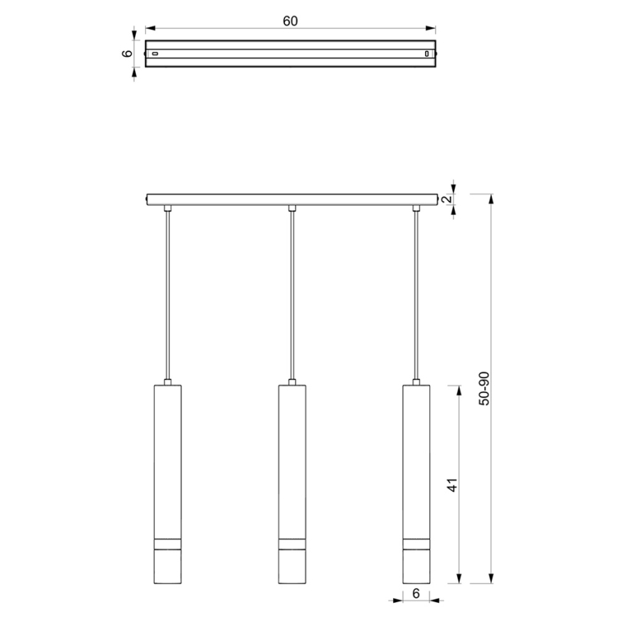 Candelabro suspenso JOKER 3xGU10/25W/230V verde