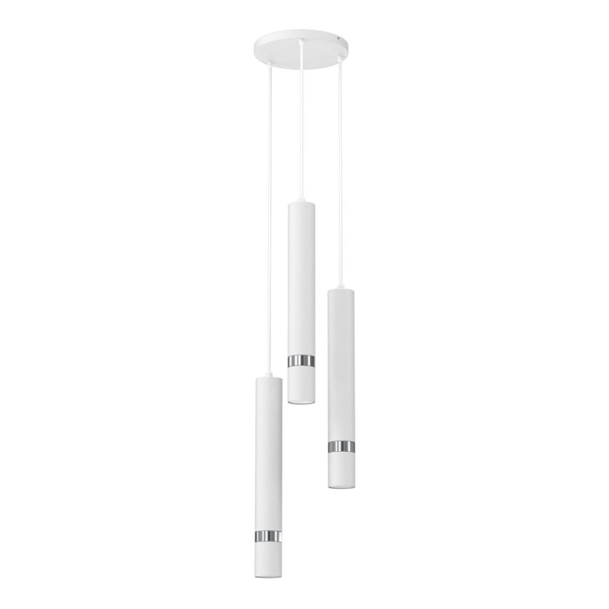 Candelabro suspenso JOKER 3xGU10/8W/230V branco/cromado brilhante