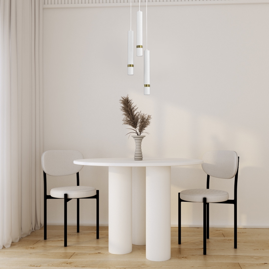Candelabro suspenso JOKER 3xGU10/8W/230V branco/dourado
