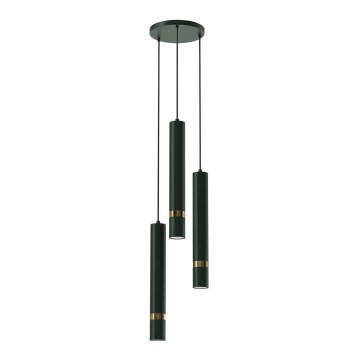 Candelabro suspenso JOKER 3xGU10/8W/230V verde/dourado