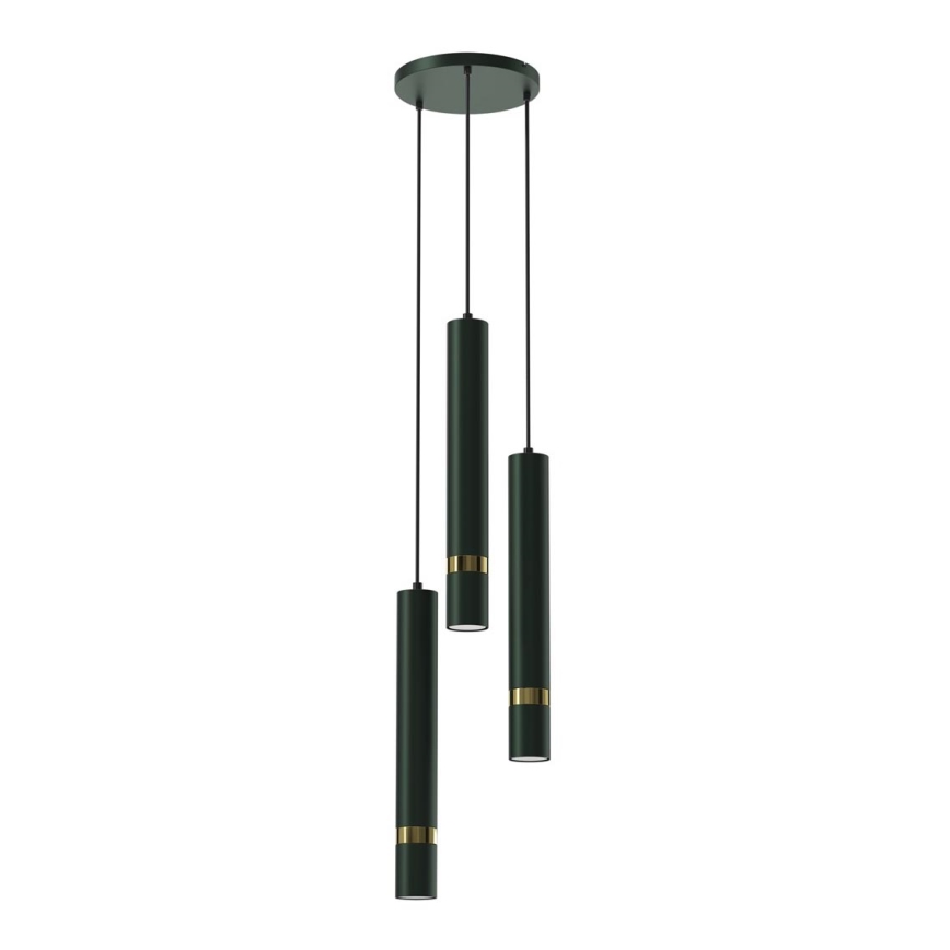 Candelabro suspenso JOKER 3xGU10/8W/230V verde/dourado