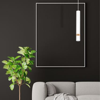 Candelabro suspenso JOKER WHITE WOOD 1xGU10/8W/230V