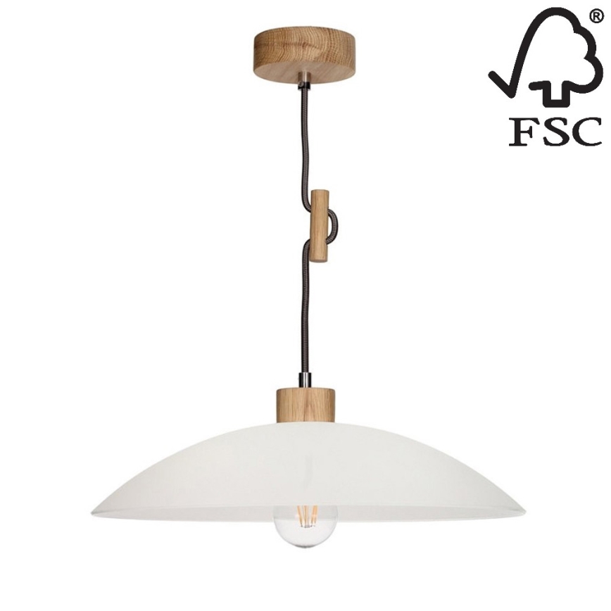 Candelabro suspenso JONA 1xE27/60W/230V carvalho - certificado por FSC