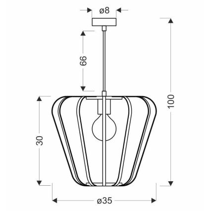 Candelabro suspenso JONAS 1xE27/40W/230V