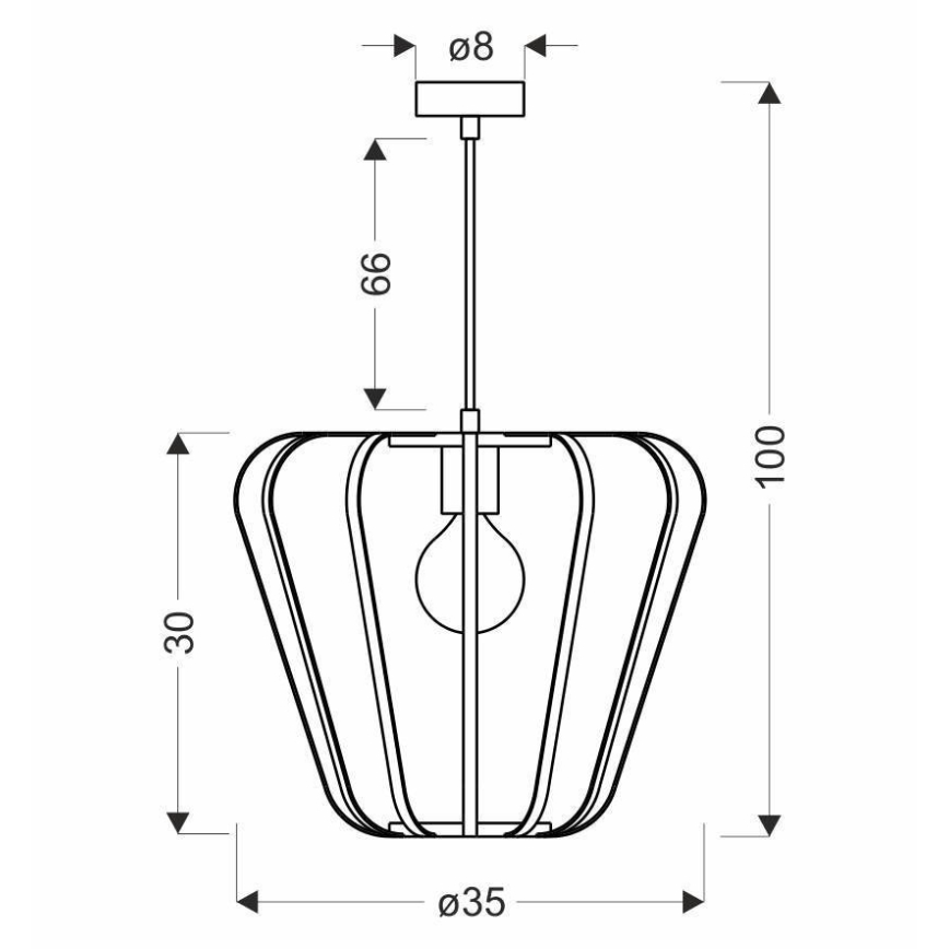 Candelabro suspenso JONAS 1xE27/40W/230V