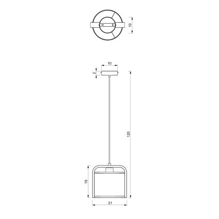 Candelabro suspenso JONKO 1xE27/60W/230V