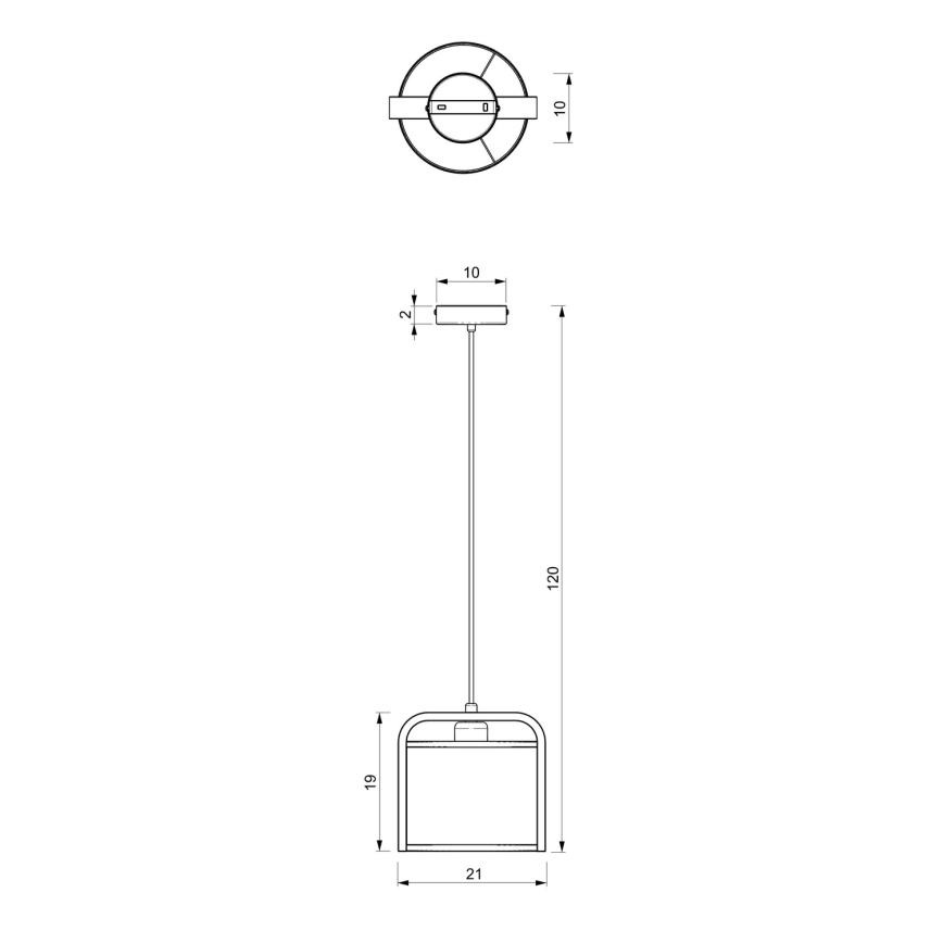Candelabro suspenso JONKO 1xE27/60W/230V