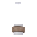 Candelabro suspenso JUTA 1xE27/40W/230V castanho/branco