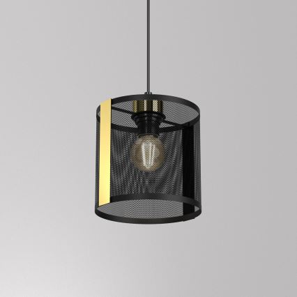 Candelabro suspenso KAGA 1xE27/60W/230V preto/dourado