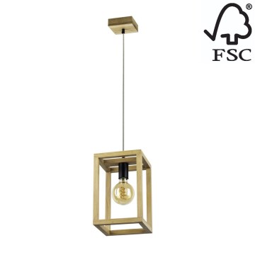 Candelabro suspenso KAGO 1xE27/60W/230V carvalho mate - certificado por FSC