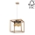 Candelabro suspenso KAGO 4xE27/60W/230V carvalho - certificado por FSC