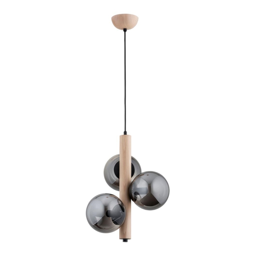 Candelabro suspenso KANET 3xE14/40W/230V bege/cinzento