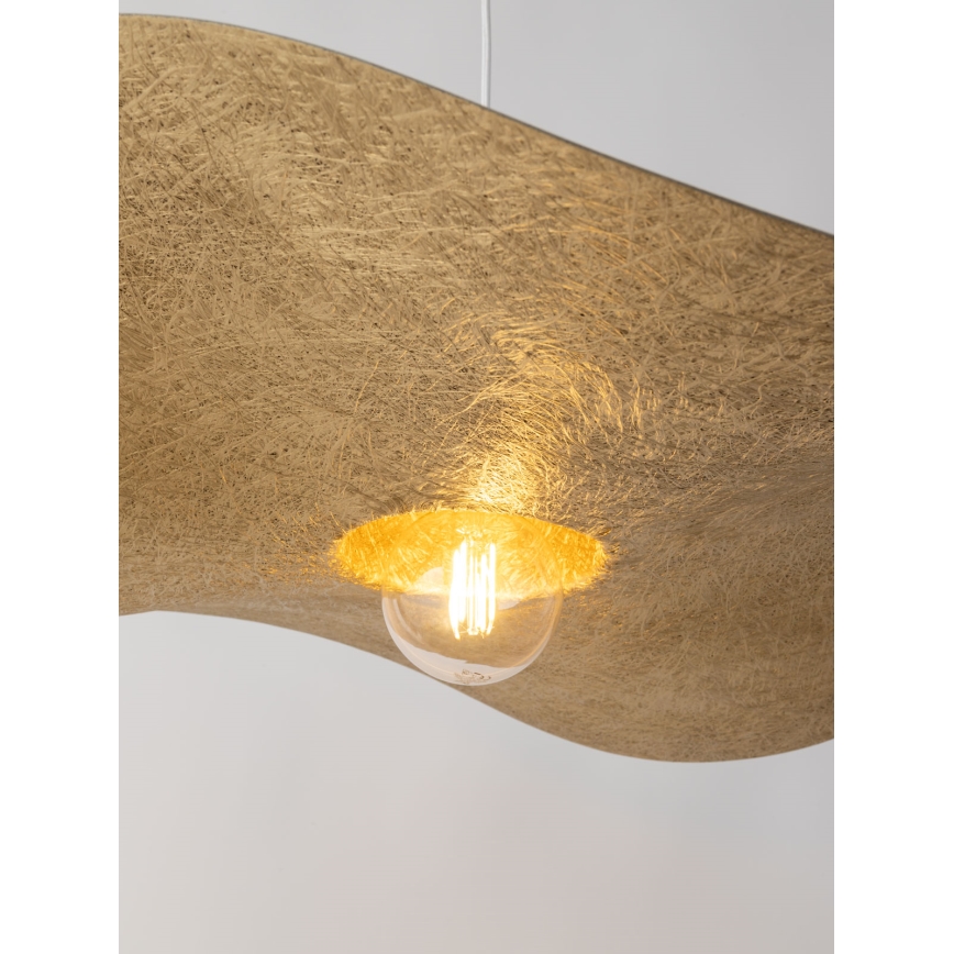 Candelabro suspenso KAPELLO 1xE27/60W/230V diâmetro 55 cm branco/dourado