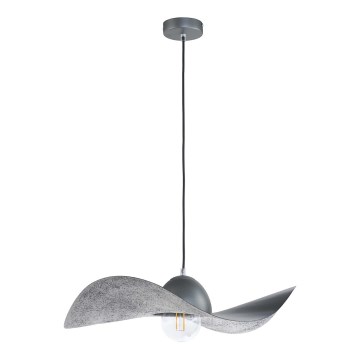 Candelabro suspenso KAPELLO 1xE27/60W/230V diâmetro 55 cm cinzento/prateado