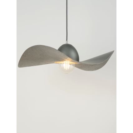 Candelabro suspenso KAPELLO 1xE27/60W/230V diâmetro 55 cm cinzento/prateado