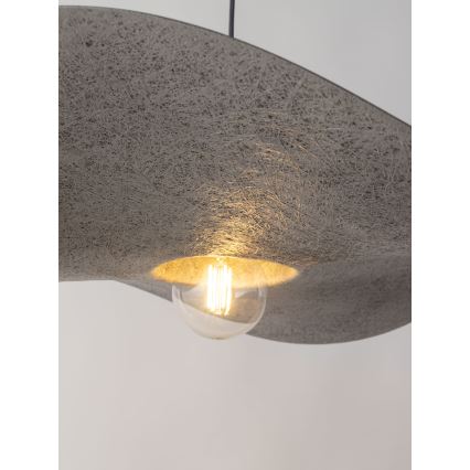 Candelabro suspenso KAPELLO 1xE27/60W/230V diâmetro 55 cm cinzento/prateado
