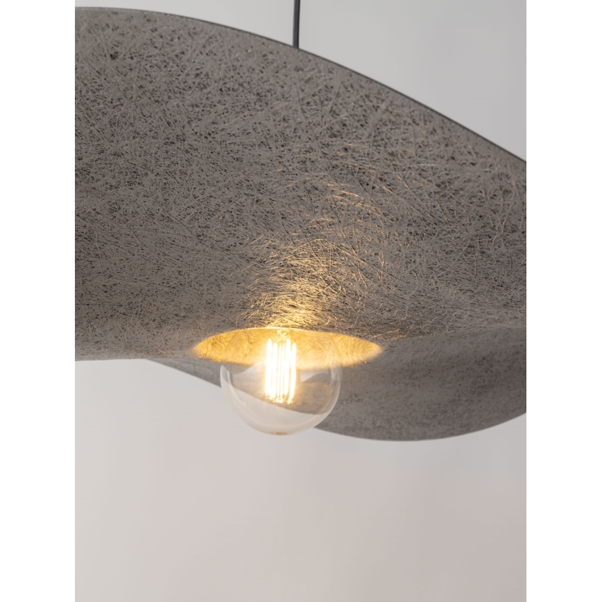 Candelabro suspenso KAPELLO 1xE27/60W/230V diâmetro 55 cm cinzento/prateado