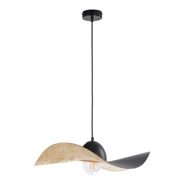 Candelabro suspenso KAPELLO 1xE27/60W/230V diâmetro 55 cm preto/dourado