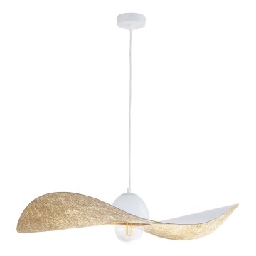 Candelabro suspenso KAPELLO 1xE27/60W/230V diâmetro 76 cm branco/dourado