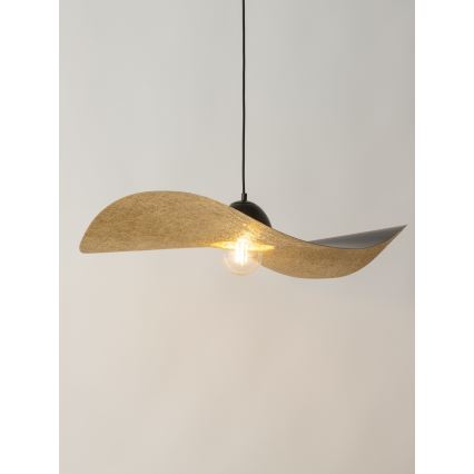 Candelabro suspenso KAPELLO 1xE27/60W/230V diâmetro 76 cm preto/dourado
