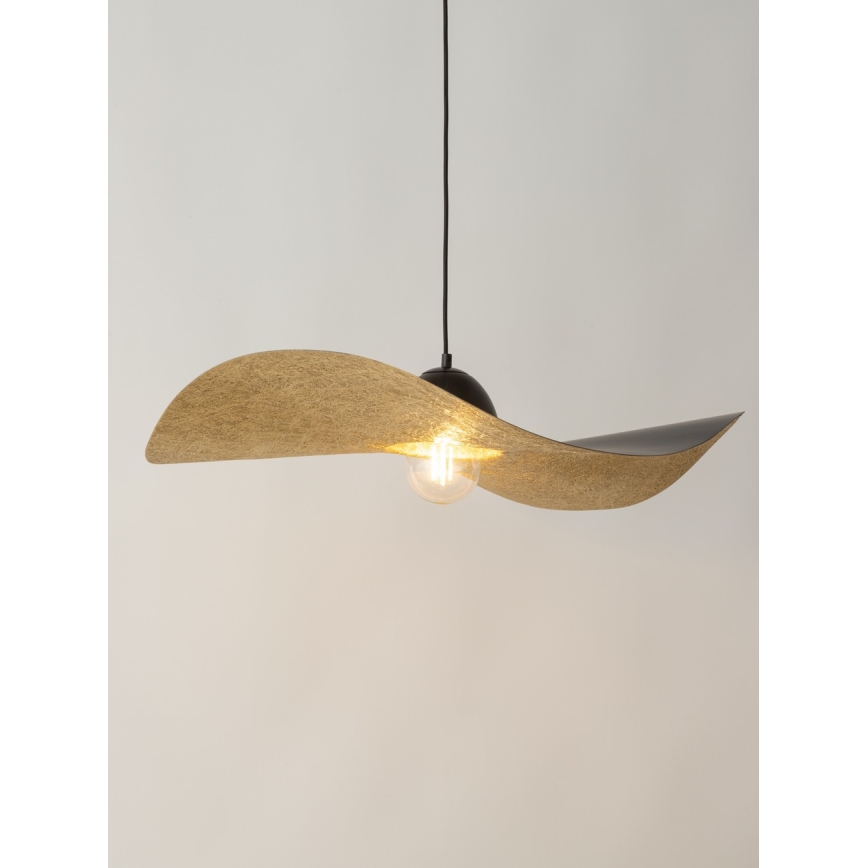 Candelabro suspenso KAPELLO 1xE27/60W/230V diâmetro 76 cm preto/dourado