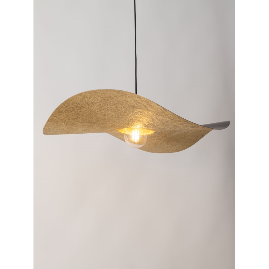 Candelabro suspenso KAPELLO 1xE27/60W/230V diâmetro 76 cm preto/dourado