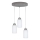 Candelabro suspenso KARLA 3xE27/60W/230V betão - certificado por FSC