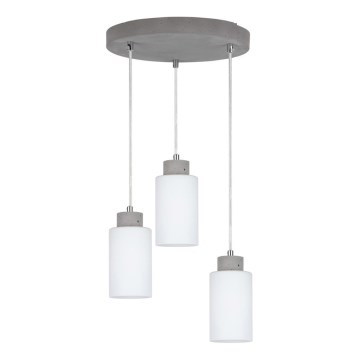Candelabro suspenso KARLA 3xE27/60W/230V betão