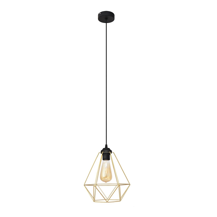 Candelabro suspenso KARO 1xE27/15W/230V dourada/preto