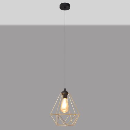 Candelabro suspenso KARO 1xE27/15W/230V dourada/preto