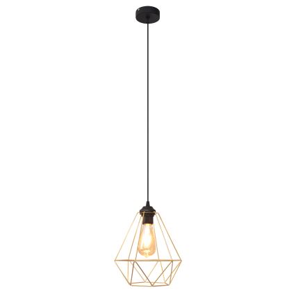 Candelabro suspenso KARO 1xE27/15W/230V dourada/preto