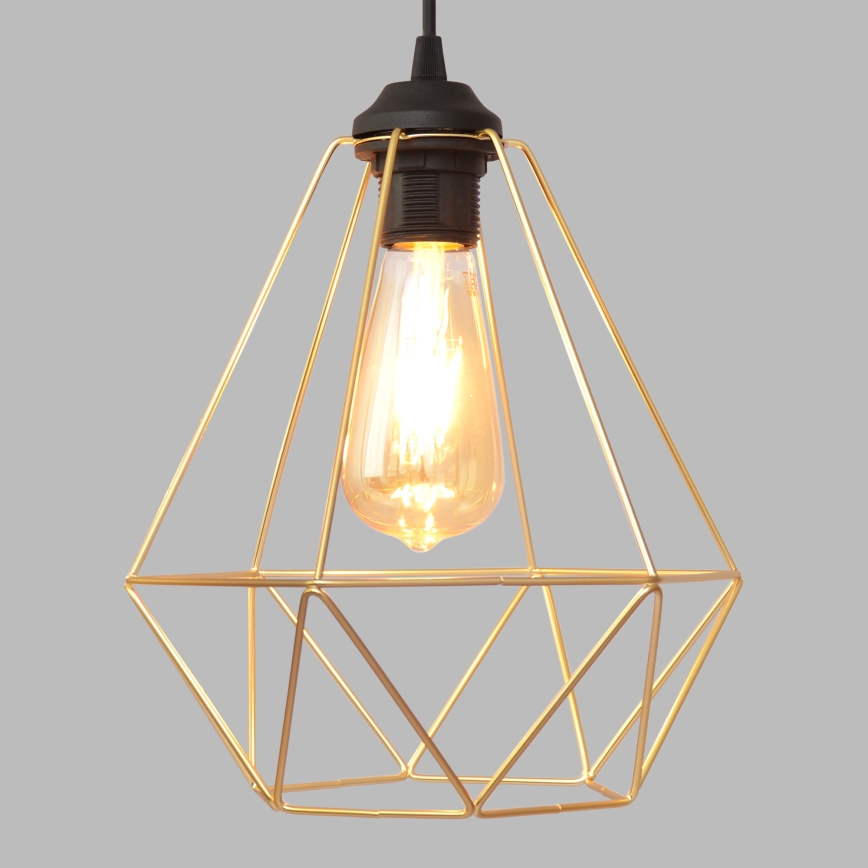 Candelabro suspenso KARO 2xE27/15W/230V dourada/preto