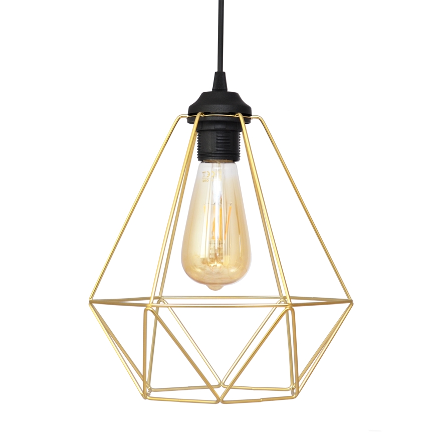 Candelabro suspenso KARO 2xE27/15W/230V dourada/preto