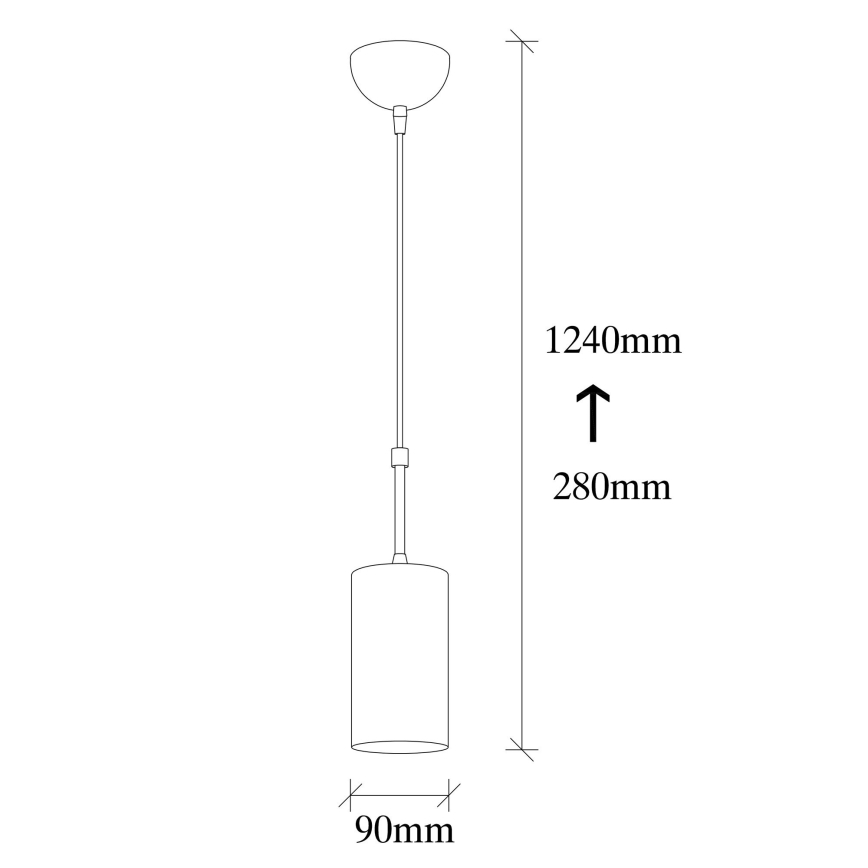 Candelabro suspenso KEM 1xE27/40W/230V dourado