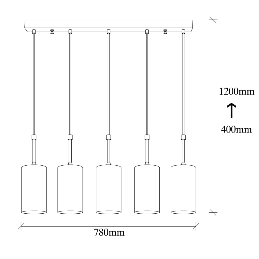 Candelabro suspenso KEM 5xE27/40W/230V