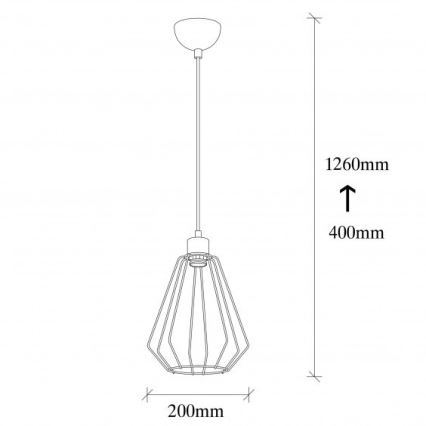 Candelabro suspenso KESE 1xE27/40W/230V