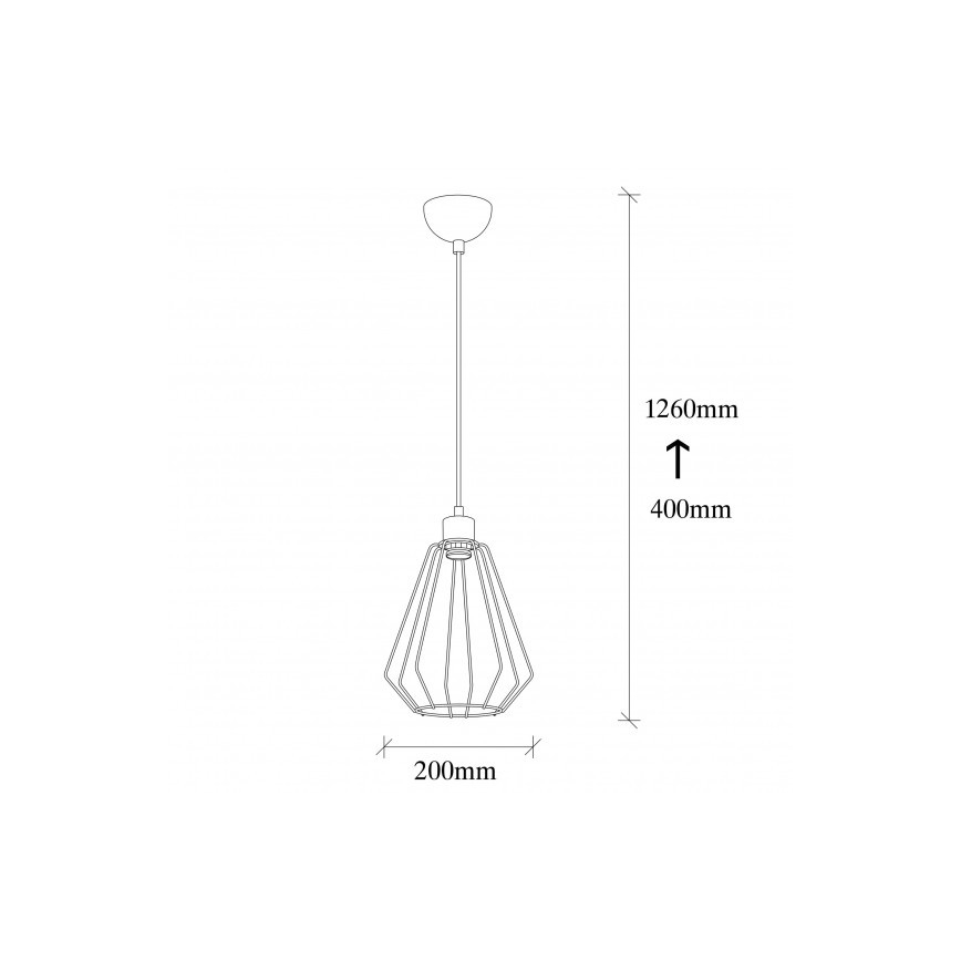 Candelabro suspenso KESE 1xE27/40W/230V