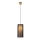 Candelabro suspenso KIOTO 1xE27/40W/230V diâmetro 18 cm preto/madeira