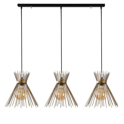 Candelabro suspenso KIRPI 3xE27/40W/230V dourado