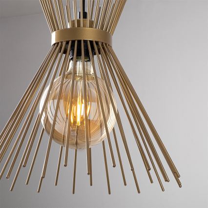 Candelabro suspenso KIRPI 3xE27/40W/230V dourado