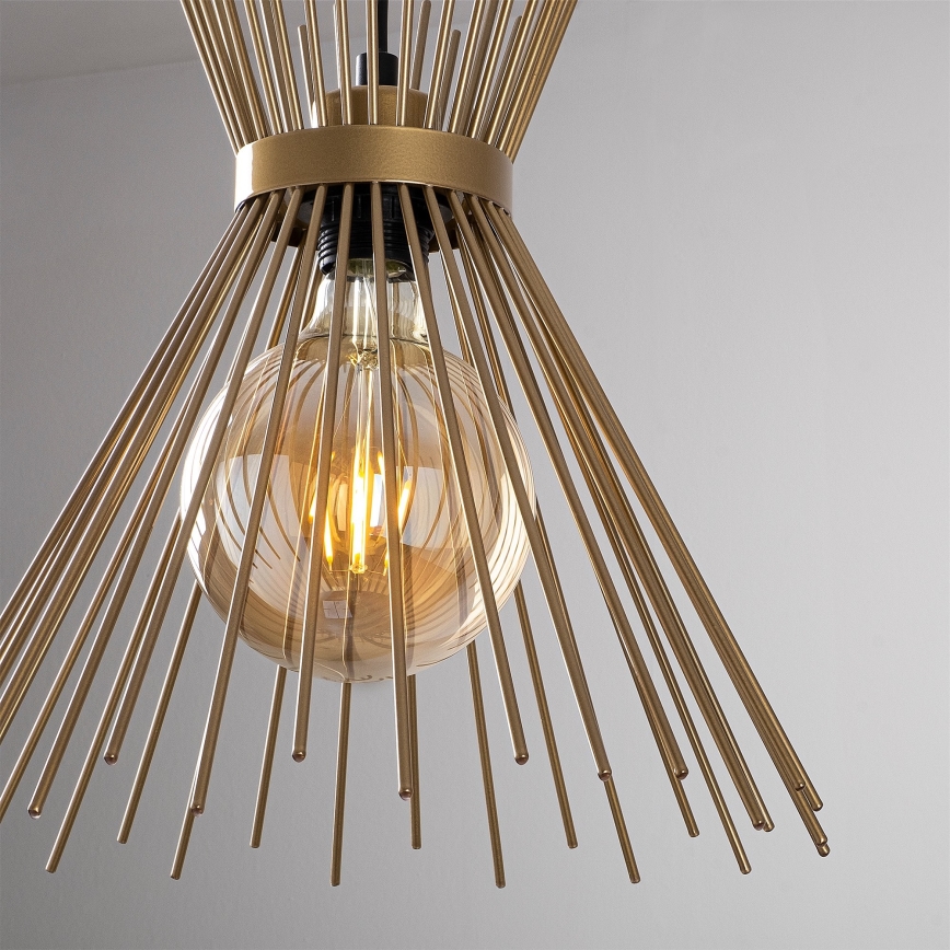 Candelabro suspenso KIRPI 3xE27/40W/230V dourado