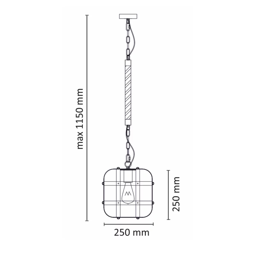 Candelabro suspenso KLATKA 1xE27/10W/230V