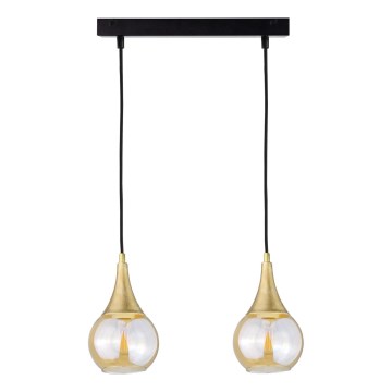 Candelabro suspenso LACRIMA HONEY 2xE27/60W/230V